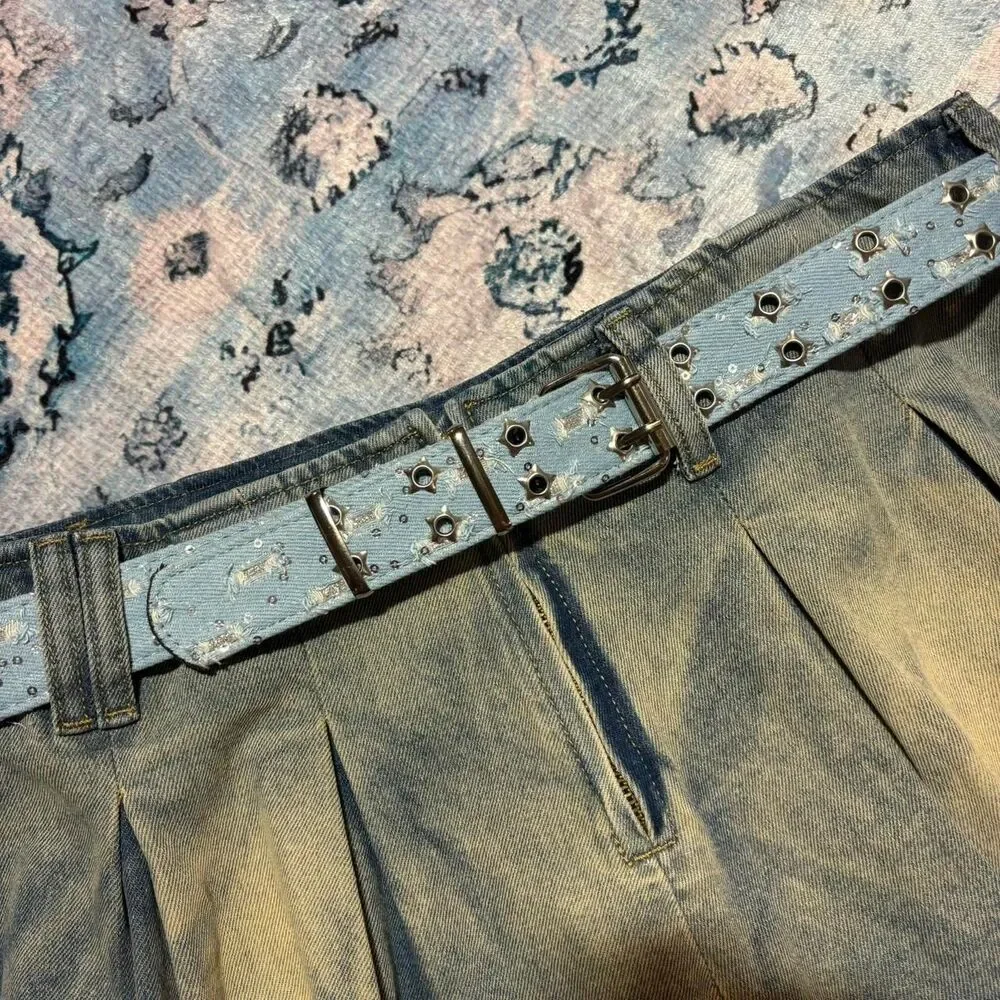 Unbranded Women's Blue and Silver Belt